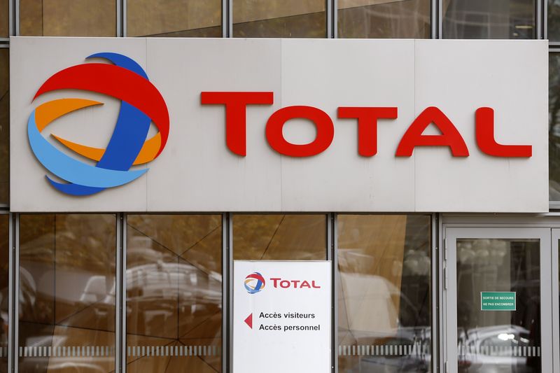 &copy; Reuters The logo of French oil giant Total is seen at its headquarters in the financial and business district of la Defense in Courbevoie near Paris