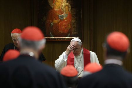 © Reuters. El Papa Francisco apela al tiempo y la discusión para reformar la Iglesia