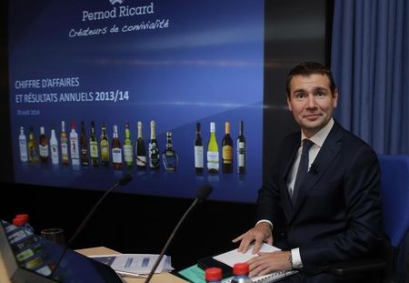 © Reuters. Alexandre Ricard, Deputy Chief Executive Officer and Chief Operating Officer of French drinks maker Pernod Ricard, attends a press conference to announce the company's 2013-2014 annual results in Paris