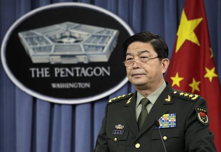 © Reuters. Ministro da Defesa chinês, Chang Wanquan, durante visita ao Pentágono, nos EUA, em foto de arquivo