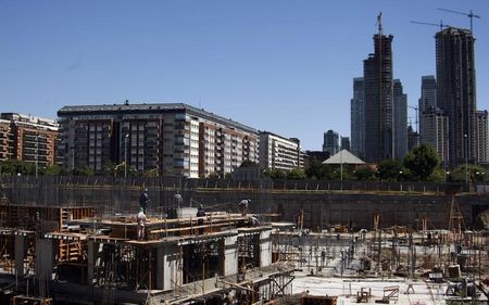 © Reuters. General view of construction site in Buenos Aires' Puerto Madero neighborhood