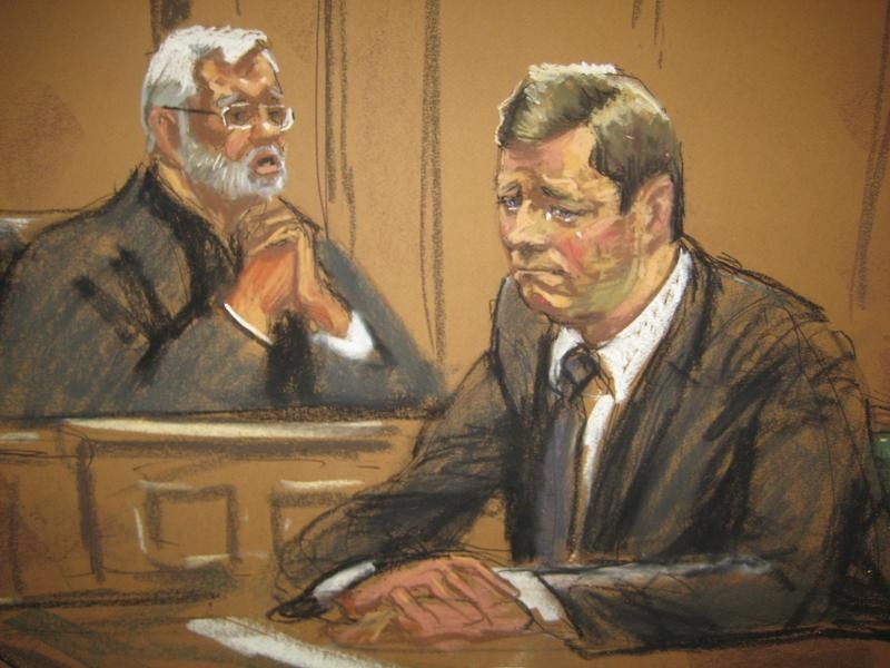 &copy; Reuters Douglas Whitman is pictured sitting in the Manhattan Federal Courthouse in New York during his sentencing in this court sketch.