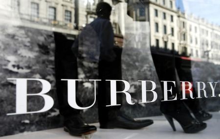 © Reuters. A mannequin is displayed in a window of Burberry's in central London