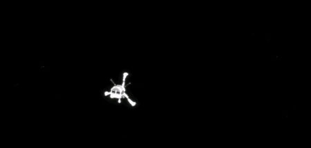 © Reuters. LE ROBOT PHILAE A RÉUSSI SON ATTERRISSAGE SUR LA COMÈTE « TCHOURI »