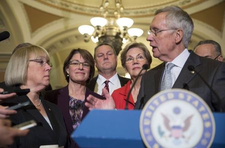 © Reuters. Senate Majority Leader Reid speaks after leadership elections for the Congress in Washington