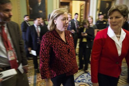 © Reuters. Senator Mary Landrieu (D-LA) arrives for a closed conference meeting to conduct leadership elections for the next Congress on Capitol Hill in Washington