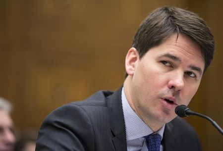 © Reuters. Mark Wetjen, acting chairman of the Commodity Futures Trading Commission, testifies to the House Financial Services Committee about the effects of the Volcker Rule