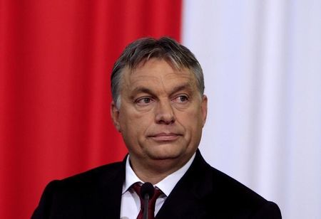 © Reuters. Hungary's Prime Minister Orban is pictured before signing a Partnership Agreement between the EU and Hungary at the Hungarian parliament in Budapest