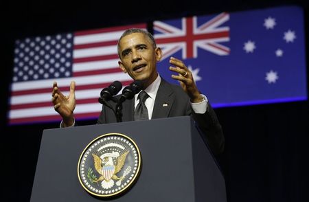 © Reuters. أوباما:العدوان الروسي على أواكرنيا تهديد للعالم