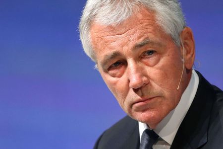 © Reuters. U.S. Secretary of Defense Hagel participates in the Washington Ideas Forum, in Washington