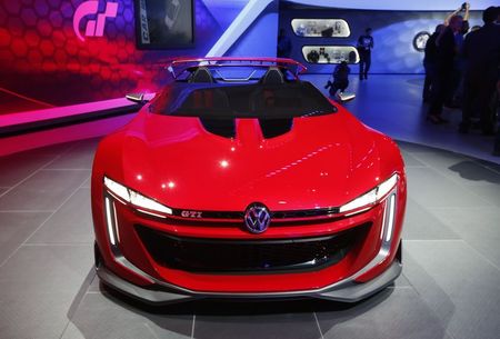 © Reuters. The Volkswagen GTI Roadster concept car on show at the Los Angeles Auto Show in California