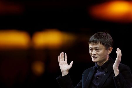 © Reuters. Jack Ma, Executive Chairman of Alibaba Group, speaks at the WSJD Live conference in Laguna Beach