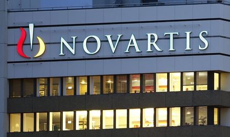 © Reuters. Logo of Swiss drugmaker Novartis is seen at its headquarters in Basel