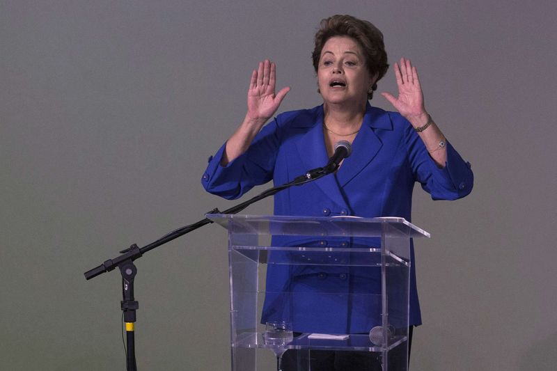 © Reuters. Brazil's President Dilma Rousseff speaks during a national education conference, CONAE 2014, in Brasilia