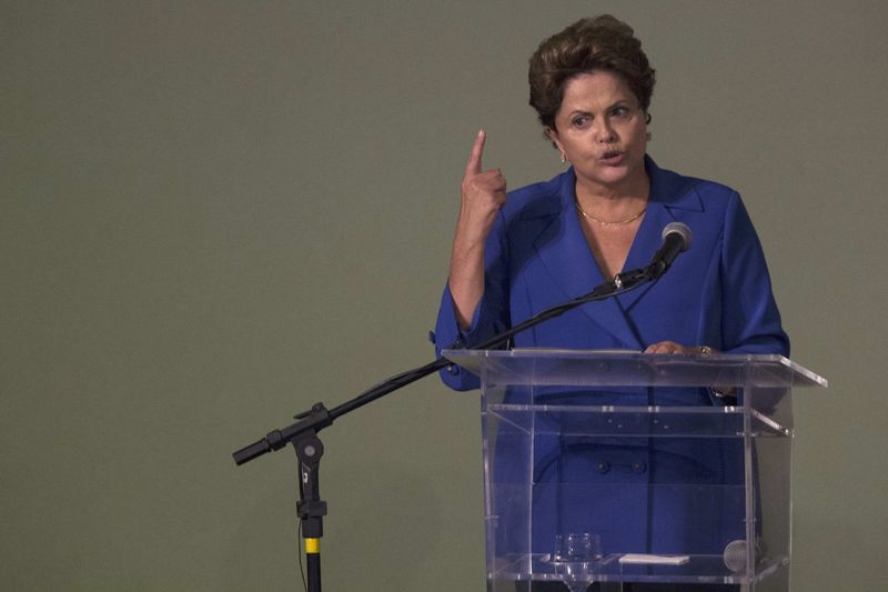 © Reuters. Presidente Dilma Rousseff durante discurso em Brasília 