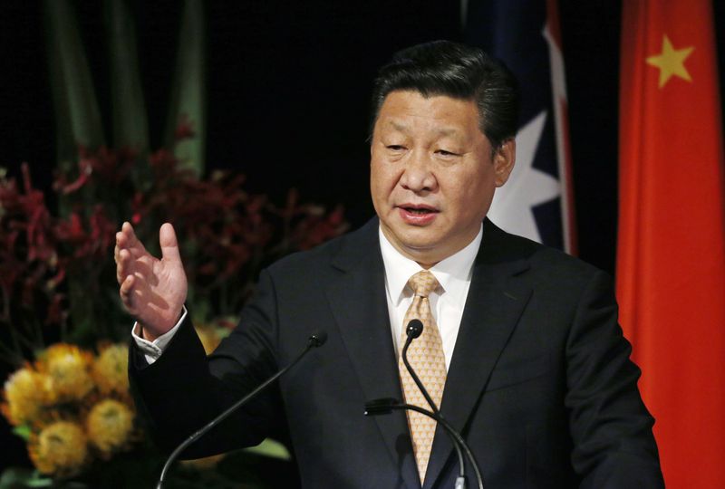 © Reuters. رئيس الصين يستخدم نبرة التصالح ويوسع أجندة السياسة الخارجية لبلاده