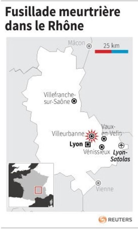 © Reuters. FUSILLADE MEURTRIÈRE DANS LE RHÔNE