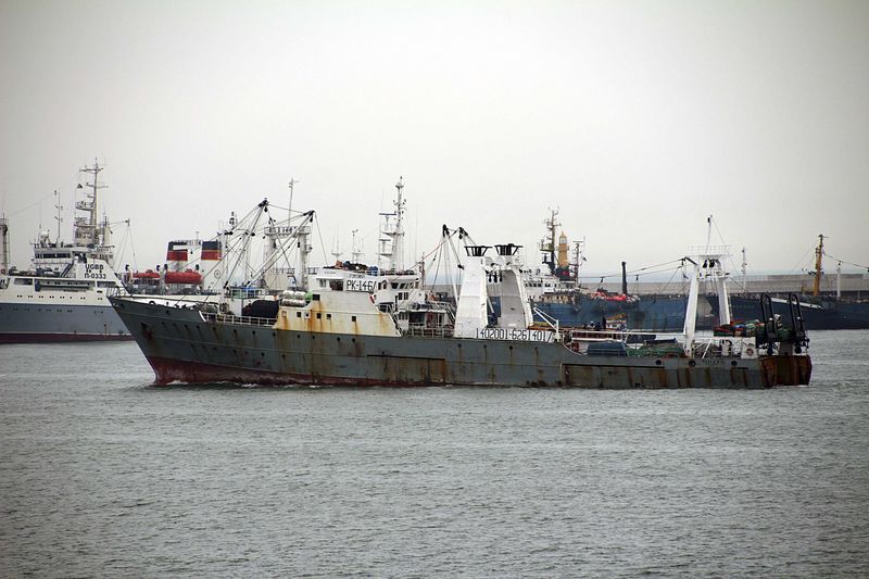 © Reuters. Fishing vessel Oryong 501 operated by Sajo Industries, which sank in the Bering Sea on Monday, is seen