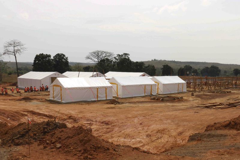 © Reuters. Centro de tratamento para Ebola em Beyla, Guiné