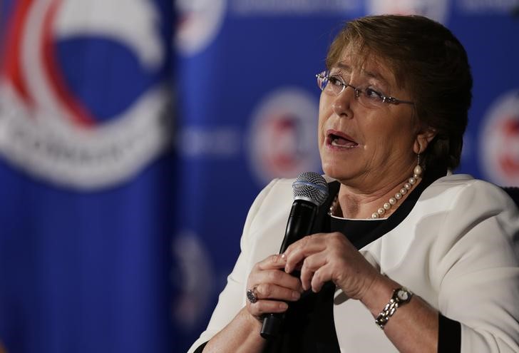 © Reuters. Presidente do Chile, Michelle Bachelet, em Washington