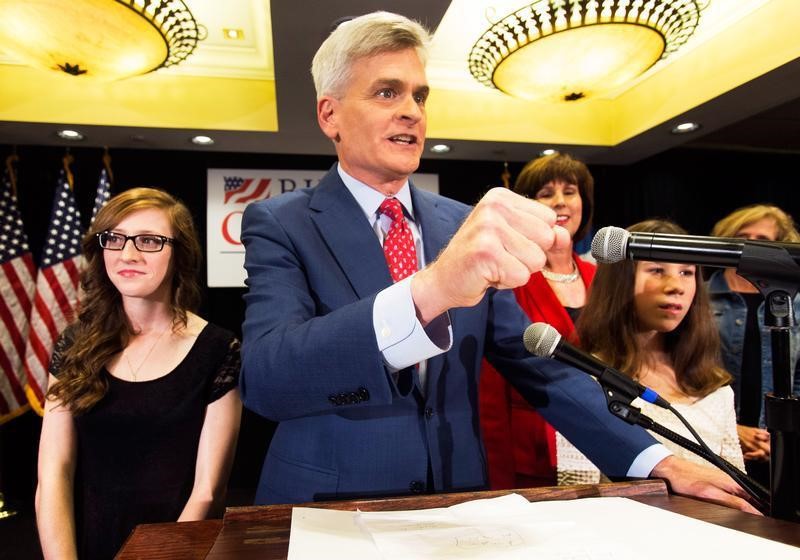 © Reuters. Republican Bill Cassidy reacts after the results of the U.S. Senate race in Baton Rouge