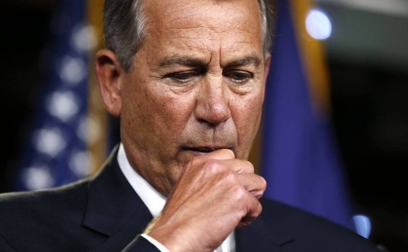 © Reuters. John Boehner holds a news conference in the U.S. Capitol in Washington