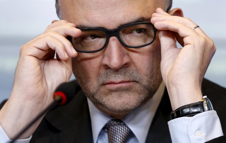 © Reuters. Comissário Econômico da União Europeia, Pierre Moscovici, durante entrevista coletiva em Luxemburgo