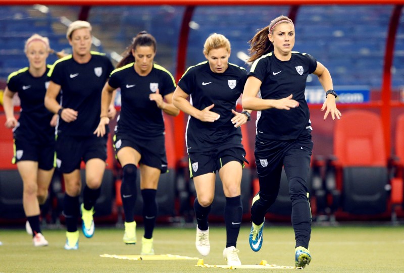 © Reuters. Soccer: Women's World Cup-Training Session USA