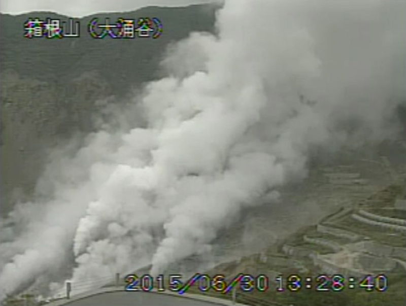 © Reuters. نشاط بركاني يتسبب في اغلاق جزئي لمنتجع قرب طوكيو