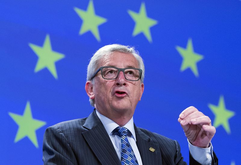 © Reuters. Presidente da Comissão Europeia, Jean-Claude Juncker, durante discurso em Bruxelas