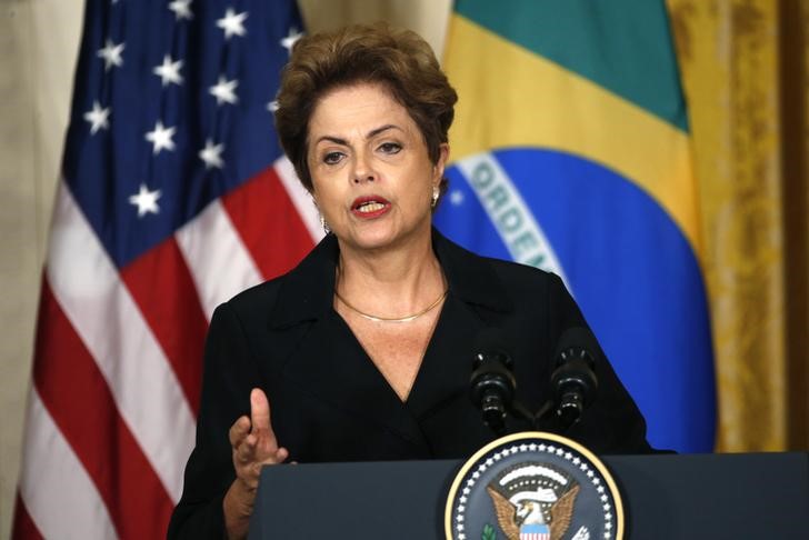 © Reuters. Presidente Dilma Rousseff durante entrevista coletiva na Casa Branca, em Washington