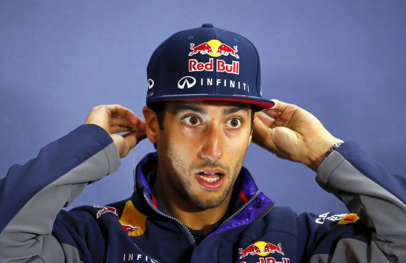 © Reuters. Red Bull Formula One driverl Ricciardo of Australia attends a news conference ahead of the Austrian F1 Grand Prix at the Red Bull Ring circuit in Spielberg