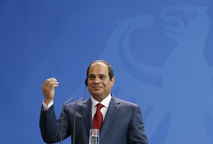 © Reuters. Egypt's President Sisi addresses a joint news conference  in Berlin