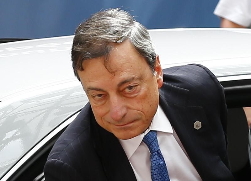 © Reuters. Il numero uno della Bce Mario Draghi 