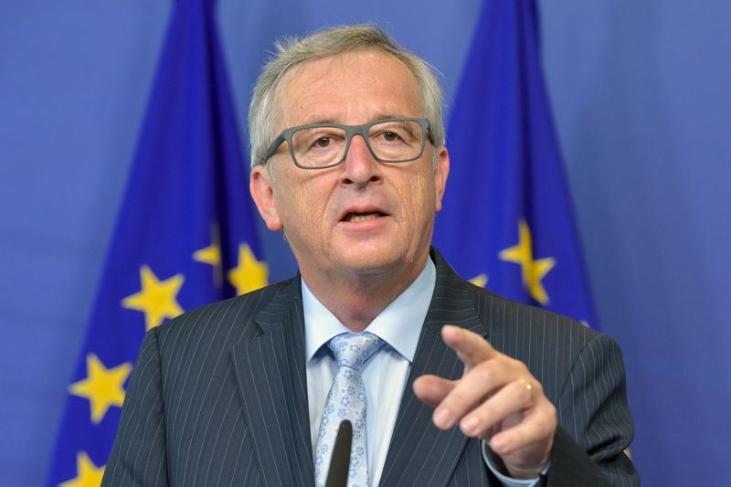 © Reuters. Jean-Claude Juncker, presidente da Comissão Europeia, durante entrevista coletiva em Luxemburgo