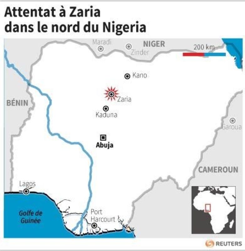 © Reuters. ATTENTAT MEURTRIER DANS LE NORD DU NIGERIA