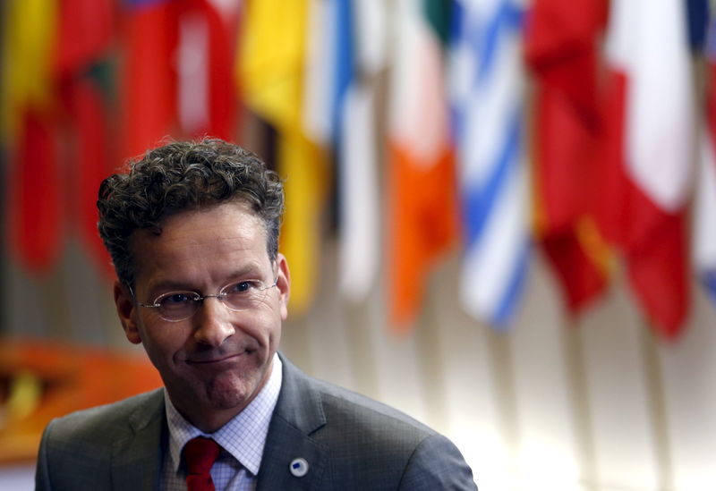 © Reuters. Presidente do Eurogrupo, Jeroen Dijsselbloem, durante cúpula em Bruxelas