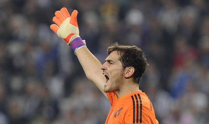 © Reuters. Goleiro do Real Madrid, Iker Casillas, durante jogo contra Juventus