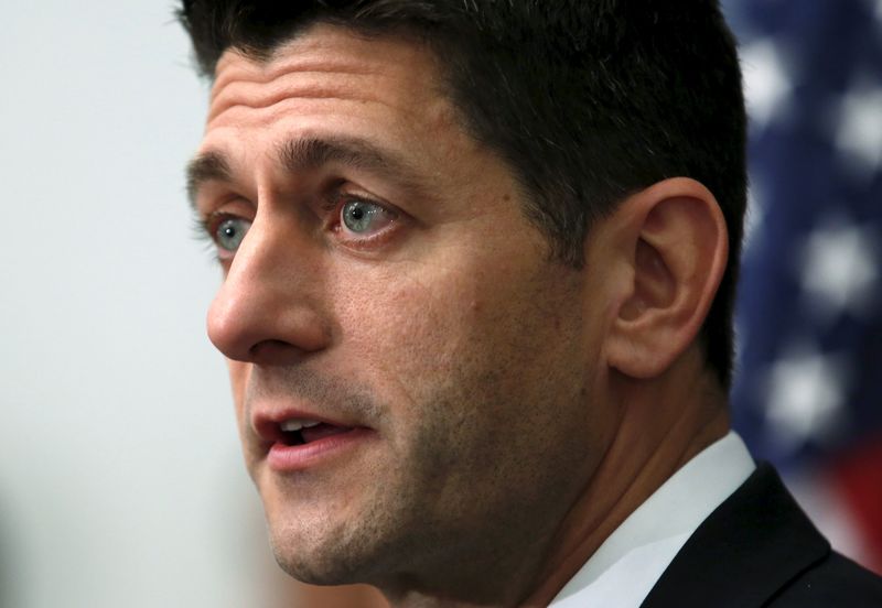 © Reuters. House Ways and Means Chairman Paul Ryan (R-WI) speaks at a news conference