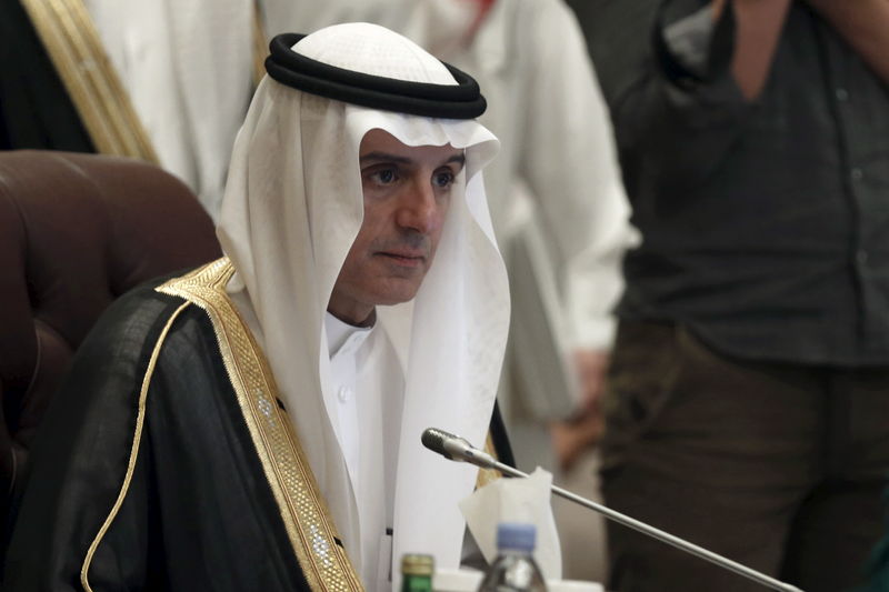 © Reuters. Saudi Foreign Minister Adel Al-Jubeir attends a Gulf Cooperation Council (GCC) meeting in Riyadh