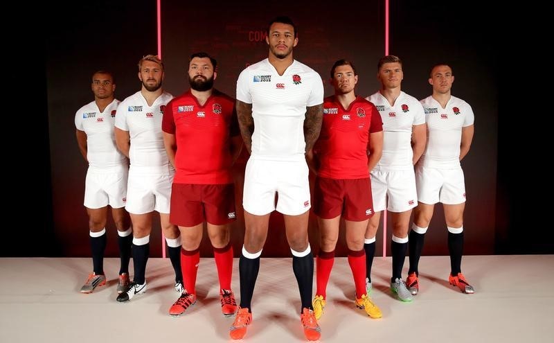 © Reuters. Launch of the 2015 England Rugby World Cup shirt from Canterbury