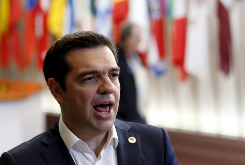 © Reuters. Primeiro-ministro grego, Alexis Tsipras, durante cúpula em Bruxelas