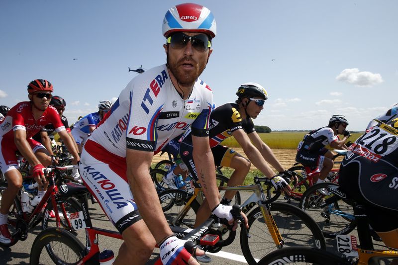 © Reuters. El italiano Paolini da positivo en control antidopaje en el Tour Francia