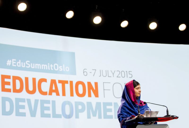 © Reuters. Malala quiere seguir siendo "la voz de los niños" tras cumplir 18 años