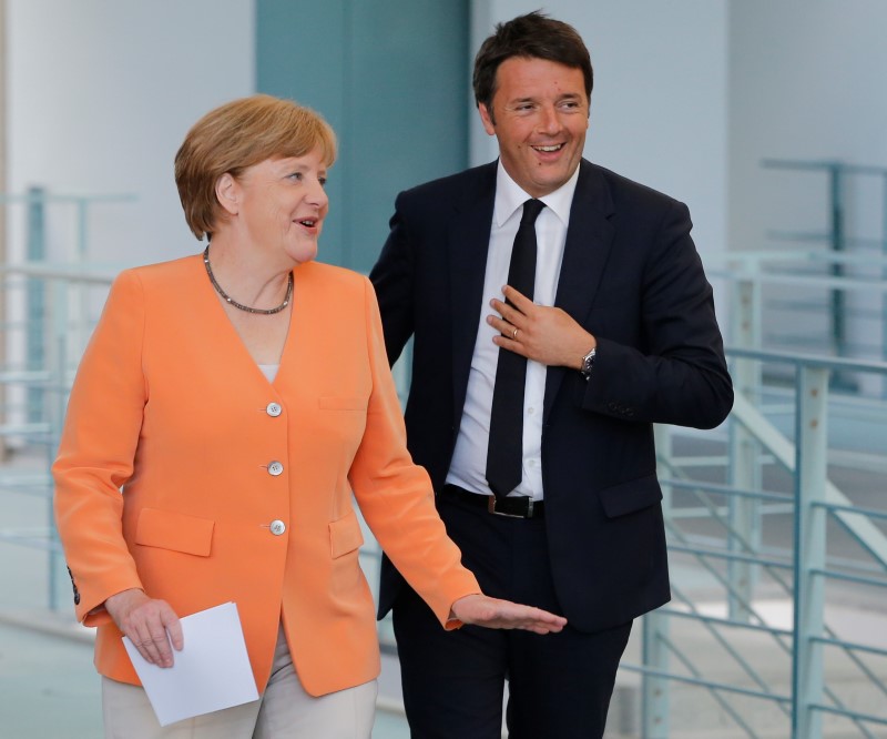 © Reuters. Renzi le dirá a Alemania que acepte el acuerdo con Grecia -diario