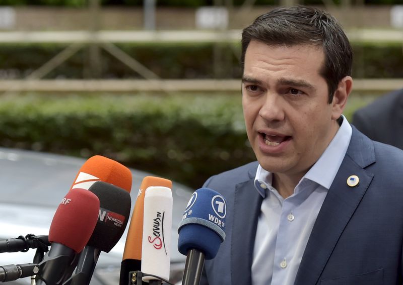 © Reuters. Primeiro-ministro grego, Alexis Tsipras, durante entrevista coletiva em Bruxelas