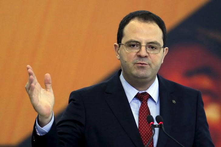 © Reuters. Ministro Nelson Barbosa faz discurso no Palácio do Planalto 