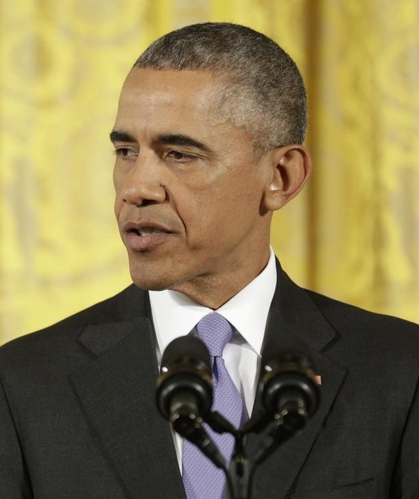 © Reuters. أوباما: الاتفاق مع إيران فرصة تاريخية للسعي من أجل عالم أكثر أمانا