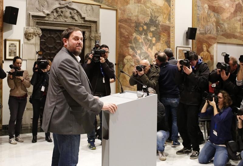 © Reuters. Junqueras: La lista unitaria buscará una Cataluña independiente en menos de un año