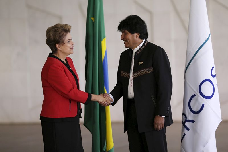 © Reuters. Dilma recebe Evo Morales em Brasília